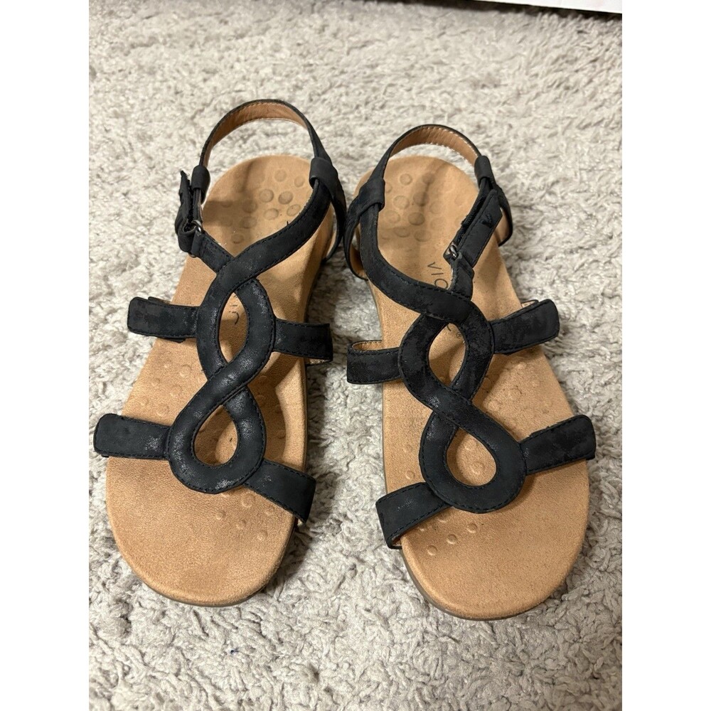 Vionic Jodie Sandals Womens Sz 7 Strappy Adjustable Neutral Comfort Casual